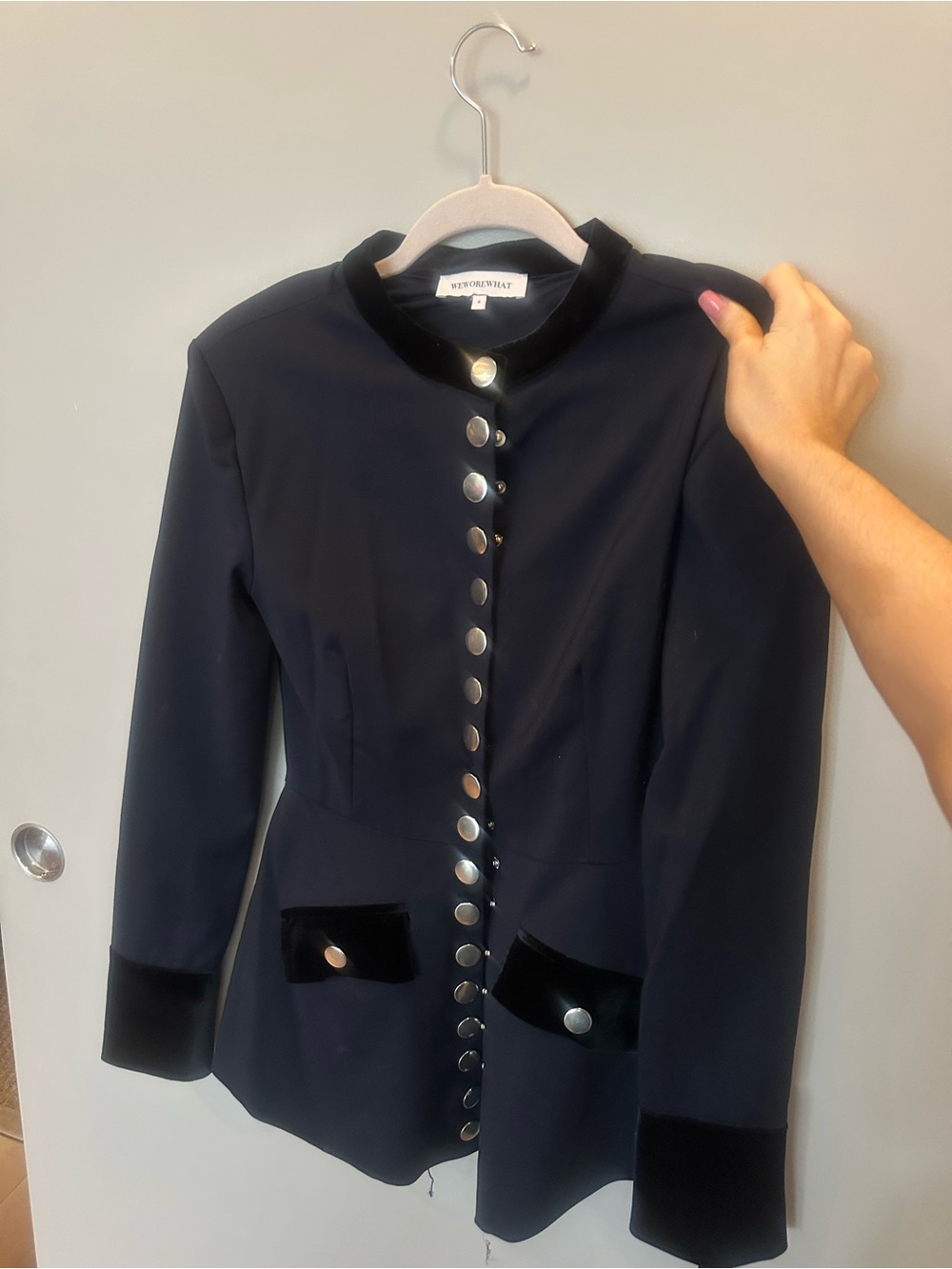 Weekend weworewhat Black Military-Style Button Jacket